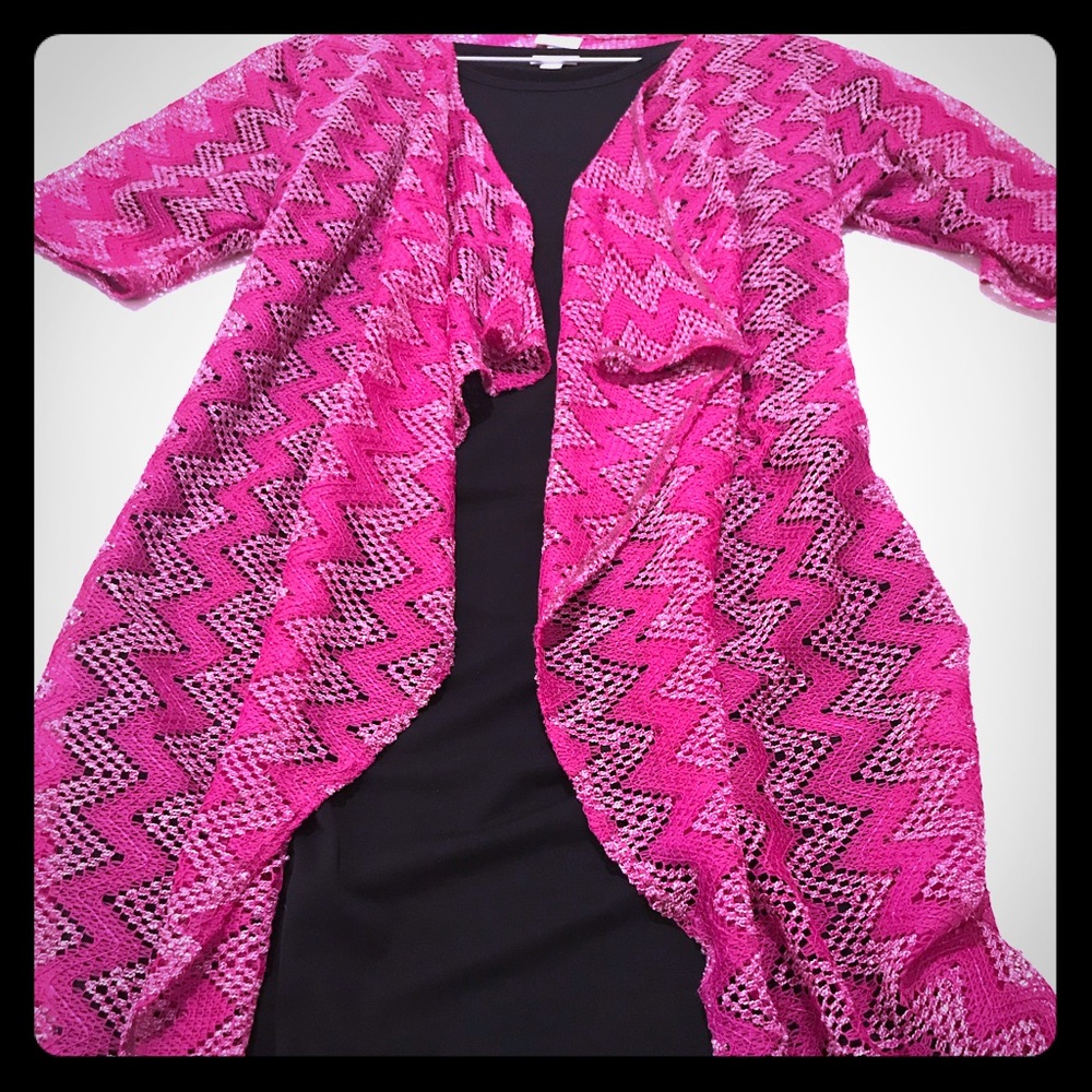 Pink chevron knitted Shirley sz small